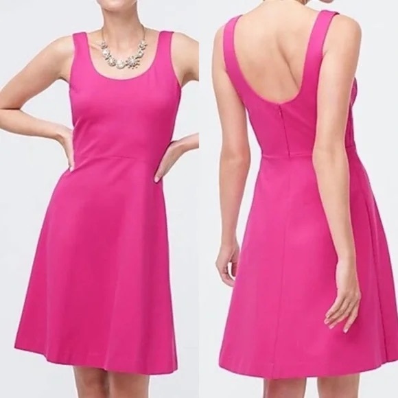 J. Crew A-Line Sleeveless Dress in Bright Pink Berry Size M - Picture 12 of 12